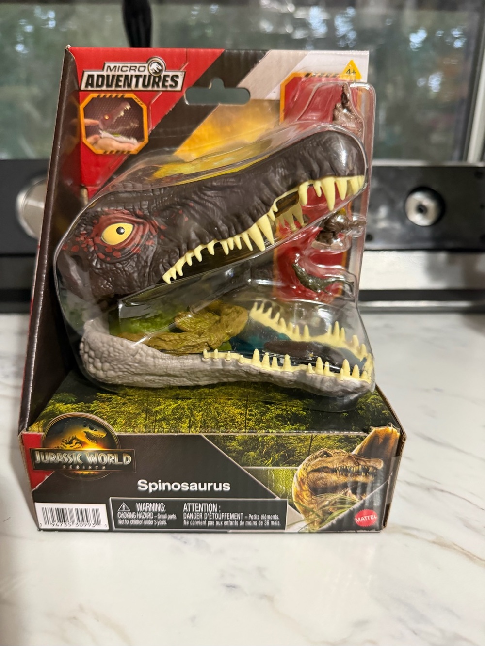 Micro Adventures Jurassic World Spinosaurus Head Toy - Brown